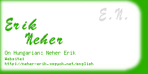 erik neher business card